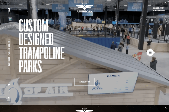Trampoline Park website preview